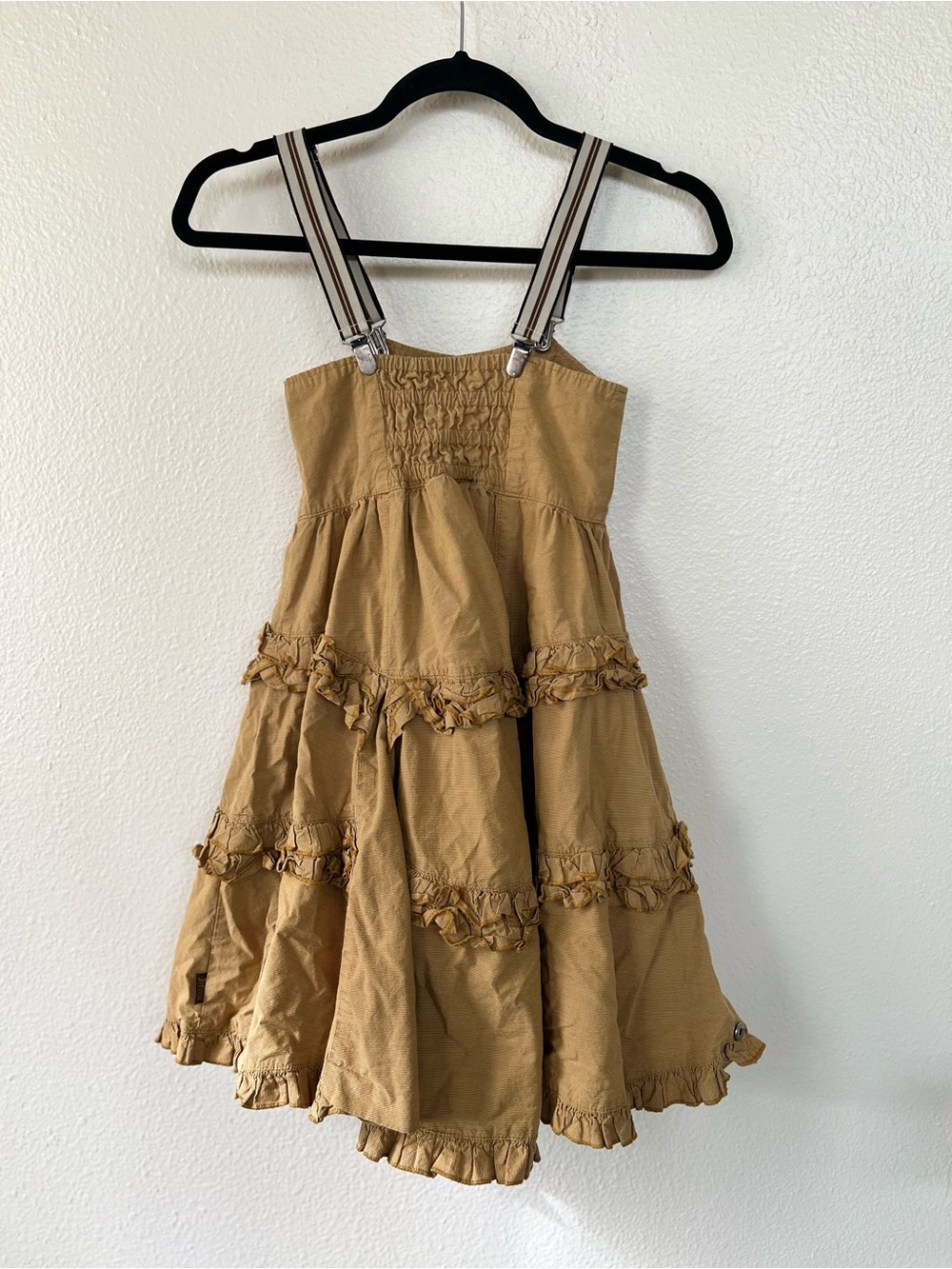 Jottum Girl’s Ruffle Mustard Tiered Dress size 6 - Picture 4 of 8